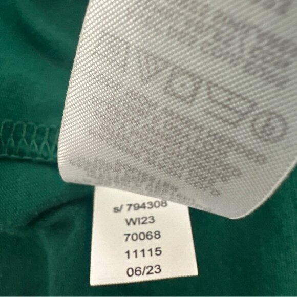 Loft Womens SZ L Green Sleeve Sheer Polka Dot Ruffle Sleeves Forest Fairycore - Picture 6 of 8